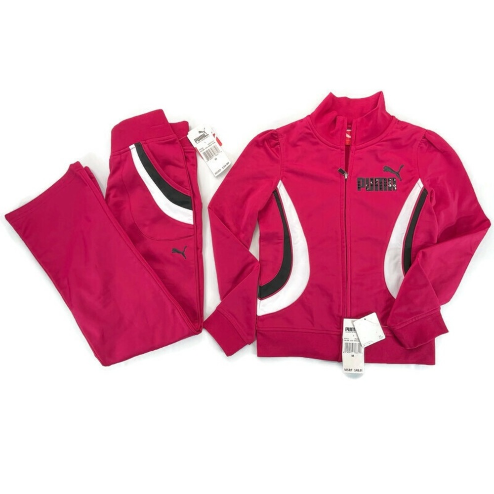 Puma Track Jacket and Pants Set Size M (Girls)‎